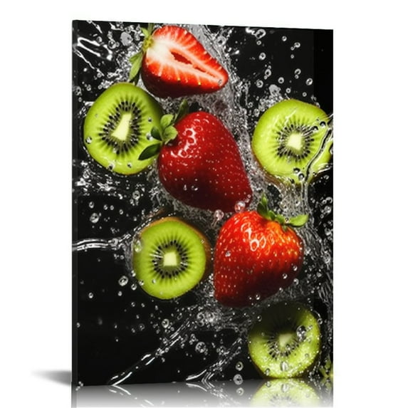 Nawypu  Dancing Fruit Modern Landscape Artwork Canvas Prints on Stretched Canvas Wall Art Décor for Living Room Home Decorations
