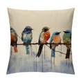 thumbnail image 1 of Nawypu Decorative Lumbar Birds Throw Pillows Covers Hand-Painted Birds Tree Pillow Case, 1 of 5