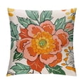 thumbnail image 1 of WERPE Decorative Pillow Covers, Floral Bird Throw Pillow Covers with Sparkling Edge, Farmhouse Cushion Cover, Vintage Pillow Case for Couch Bed Sofa Living Room, 1 of 5