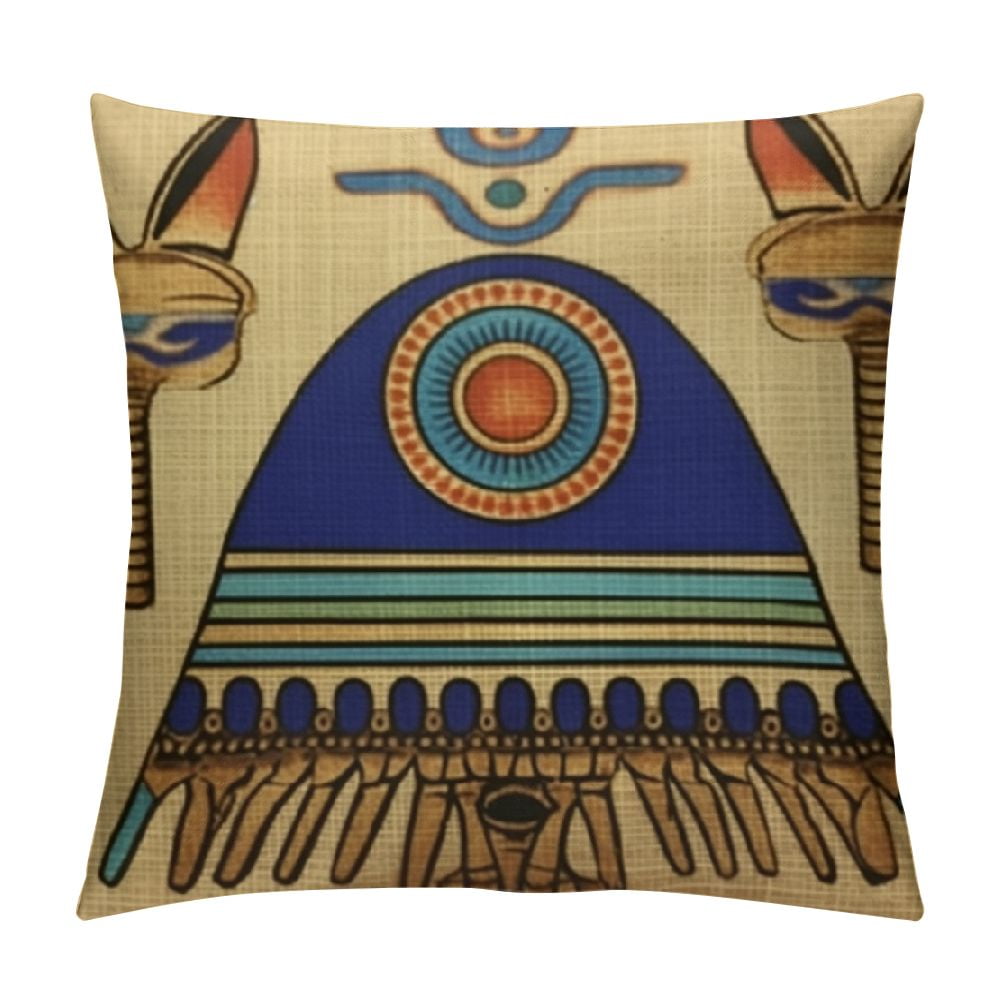 Nawypu Decorative Throw Pillow Cover Case Egyptian Insect Cute Lotus