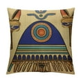 thumbnail image 1 of Nawypu Decorative Throw Pillow Cover Case Egyptian Insect Cute Lotus Ethnic Tribal Blue Pillow Cases Square Standard Cushion Covers for Couch Sofa Bed, 1 of 5