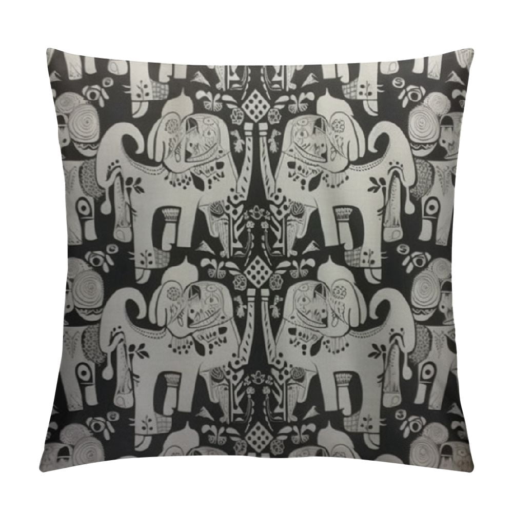 Photo inspiration: Fresh Look at Nawypu Decorative Throw Pillow Cover For Couch Sofa Black Flowers
