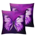 thumbnail image 1 of Nawypu  Decorative Throw Pillow Cover Magical Purple Butterfly,Cushion Cover Case for Home Sofa Bedroom Living for Women Men 2Pcs, 1 of 6