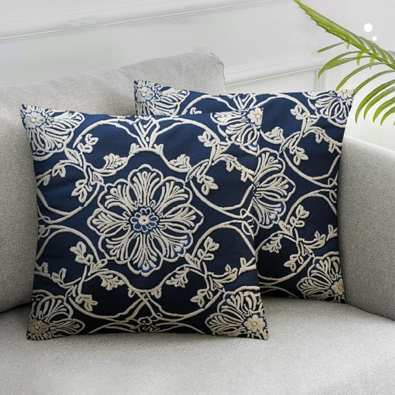 Nawypu Decorative Throw Pillow Cover Pillowcase for Couch Bedroom Geometric Pattern Cushion Cover Blue