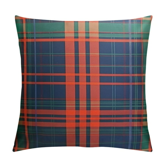 Nawypu Decorative Throw Pillow Cover for Couch Sofa,Blue Plaid Armstrong Tartan Green Royal Home Decor Pillow case