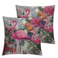 thumbnail image 1 of WERPE Decorative Throw Pillow Covers Cushion Case Red Leaves Watercolor Painting Exotic Lily Animals Wildlife Birds Green Astromelia Begonia Deep Pillowcase for Couch Sofa Bed 2pcs, 1 of 6
