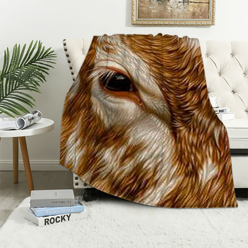 Nawypu Deer Hunting Blanket Throw Brown Deer Hide Throw Blanket