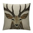 thumbnail image 1 of Nawypu  Deer Throw Pillow Covers Farmhouse Deer Head Couch Pillow Decorative Cushion&nbsp;Covers for Boys Man Wild Safari Accent&nbsp;Pillow&nbsp;Cases Brown, 1 of 5