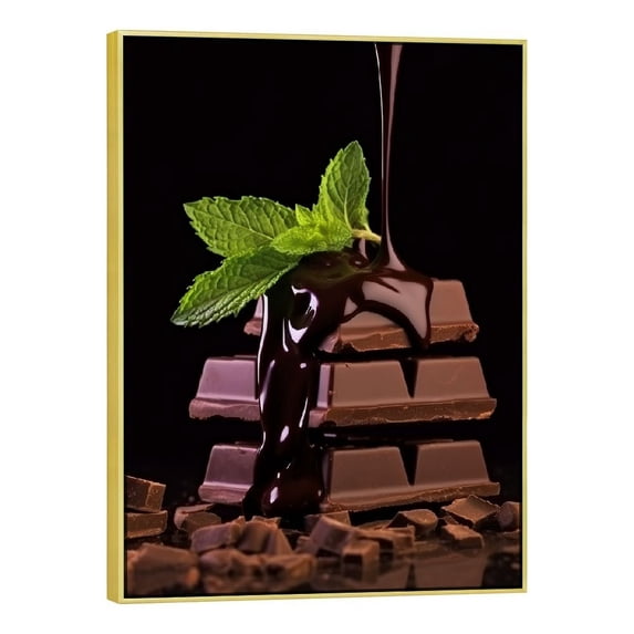 Nawypu Delicious Chocolate on Black Rustic Kitchen Wall Decor Canvas Print Housewarming Gift Restaurant Cafe Coffee Shop Farmhouse Dining Room Modern Home Decor Wall Art