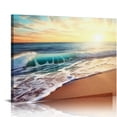 thumbnail image 1 of Nawypu Designart Sea Sunset-Seascape Photography Canvas Art Print 20x16 inch, 1 of 4