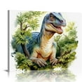 thumbnail image 1 of Nawypu Dinosaur Room Decor for Bedroom Kitchen Bathroom Painting Wall Art Print Poster, Lovely Baby Boy Touching Trex Dinosaur in The Forest Canvas Art Home Office Apartment Decor for Teens Kids, 1 of 4