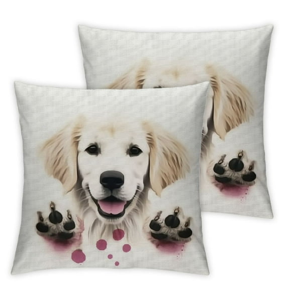 Nawypu Dog Lover Gifts Funny Sayings A House Is Not A Home Without A Golden Retriever Pillow Covers Farmhouse Throw Pillow Caseative Cushion Cover for Home Living Room Bed Room Couch Sofa 2pc 20x20in