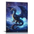 thumbnail image 1 of Nawypu  Dragon Decor Wall Art Blue Space Galaxy Pictures Dragon Canvas Prints Painting Modern Home Framed Artwork for Bedroom Living Room, 1 of 4