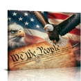 thumbnail image 1 of Nawypu Eagle Canvas Wall Art, American Flag Print Wall Decor Military Decoration for Living Room Bedroom Office Native American Country Room Decals Americana Home Poster Artwork Gifts Framed, 1 of 6