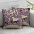 thumbnail image 1 of Nawypu Easter Blessings Lumbar Decorative Throw Pillow Cover Rectangular Religious Cross Purple Cushion Case Decor Lily Flower Farmhouse Home Sofa Decoration Pillowcase 2pcs, 1 of 6