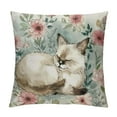 thumbnail image 1 of Nawypu  Easter Bunny Throw Pillow Cover,Rabbit Flowers Cushion Case Decoration for Sofa Couch, 1 of 5