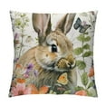 thumbnail image 1 of Awypu  Easter Bunny Throw Pillow Covers Rabbit Floral Spring Decorative Pillows for Couch Sofa Garden Patio Spring Decor, 1 of 5