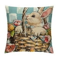 thumbnail image 1 of Nawypu  Easter Pillow Covers 18x18 Easter Decorations for Farmhouse Spring Home Decor Easter Decorative Throw Pillows Buffalo Plaid Gnome Rabbit Bunny Eggs Throw Pillow Cover(18 * 18), 1 of 5