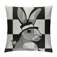 thumbnail image 1 of Nawypu Easter Pillow Covers Buffalo Check Plaid Rabbit Truck Pillow Egg Leaves Wreath Couch Pillow Covers Happy Easter Spring Farmhouse Black and White Decoration for Sofa Couch Room Office, 1 of 5
