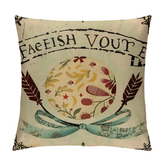 Nawypu Easter Pillow Covers Farmhouse Bunny Decoration Egg Rabbit Decorative Pillow Cases for Sofa Couch