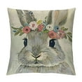thumbnail image 1 of Awypu Easter Pillow Covers Grey and Pillow Cases Happy Easter Spring Decorations Linen Cushion Covers for Home Sofa Couch Patio Porch, 1 of 5