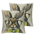 thumbnail image 1 of Nawypu  Easter Pillow Covers Farmhouse Welcome Easter Egg Rabbit Decorative Pillow Cases Holiday Throw Cushion Cover for Home Sofa Office Car Decor&nbsp;2pc, 1 of 6