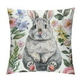 thumbnail image 1 of Nawypu Easter Pillow Covers Rabbit Flower Egg Wreath Pillow Cases Happy Easter Spring Farmhouse Decoration Flower Colorful Cute Cushion Pillows for Home Sofa Couch Living Room Office, 1 of 5