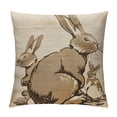 thumbnail image 1 of Nawypu Easter Rabbit Throw Pillow Covers Gold Bunny Pillow Covers Cushion Case Decorative Pillows Spring Decor Spring Easter Farmhouse Decor, 1 of 5