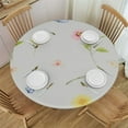 thumbnail image 1 of Nawypu Easter Tablecloth Round Spring Tablecloth Polyester Fabric Easter Table Cloth Bunny Eggs Grass Flowers Butterfly Pattern Table Cover Decorative for Kitchen Party Dinner Outdoor/Indoor, 1 of 7