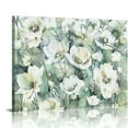 thumbnail image 1 of Nawypu Elegant Flowers Wall Art Abstract Floral Pictures Wall Decor Modern Green Botanical Canvas Painting Flower Blossom Canvas Print Artwork for Living Room Bedroom Office Home Wall Decoration, 1 of 5