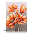 thumbnail image 1 of Nawypu  Elegant Poppy Wall Painting Orange Flower Canvas Wall Art Pictures of Poppy Flowers for Home Decoration Stretched and Framed Easy to Hang 16x20 inch, 1 of 4