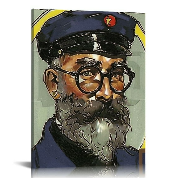 Awypu Elijah McCoy Portrait Poster Black History Month 2 Canvas Painting Wall Art Poster for Bedroom Living Room Decor