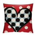 thumbnail image 1 of Nawypu Emotion Valentines Day Throw Pillow Covers, Buffalo Check Spring Farmhouse Holiday Red Black Cushion Case for Home Sofa Couch Decoration, 1 of 5