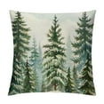 thumbnail image 1 of Nawypu Evergreen Pillow Covers Birch Tree Forest Decorative Nature Mountain Scenery Pillow Protector Closure for Home Bedroom Decor Simple Christmas Holiday Cushion Case, 1 of 5