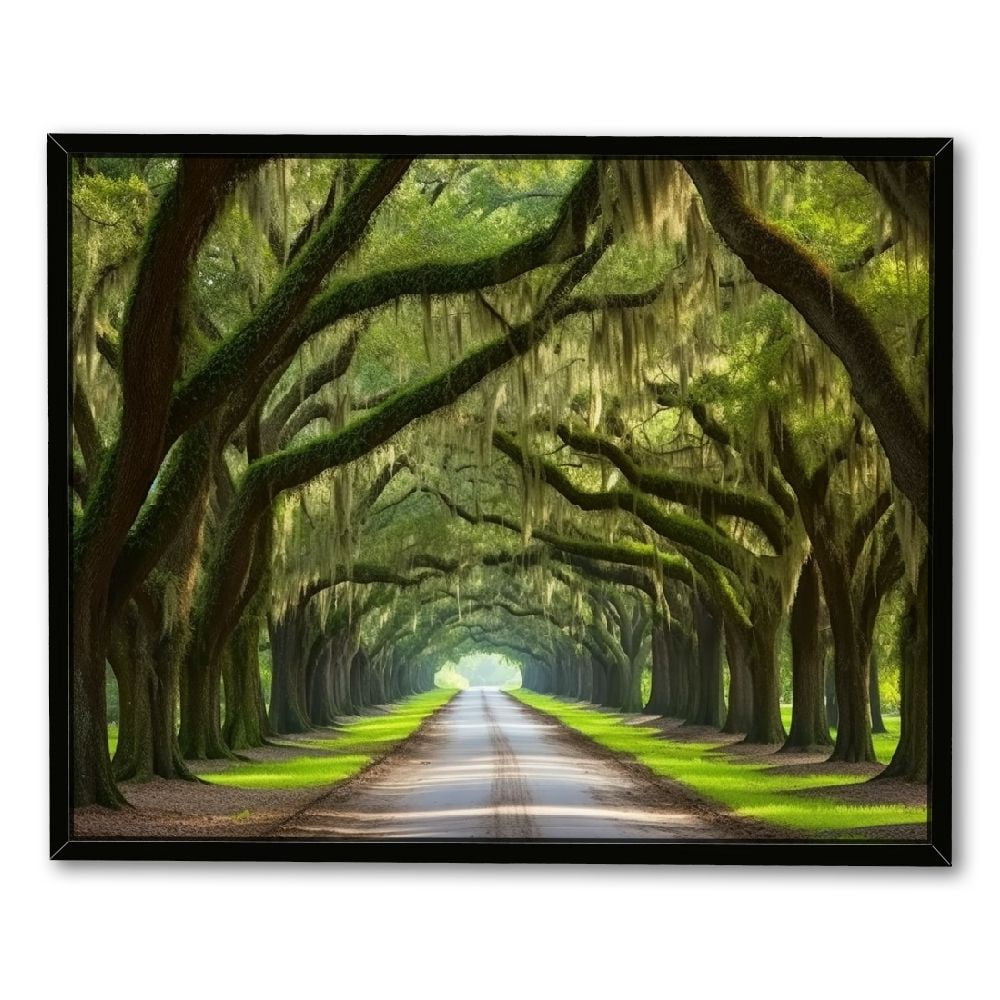 Nawypu Extra Large Canvas Art Green Oak Trees Picture Painting Savannah ...