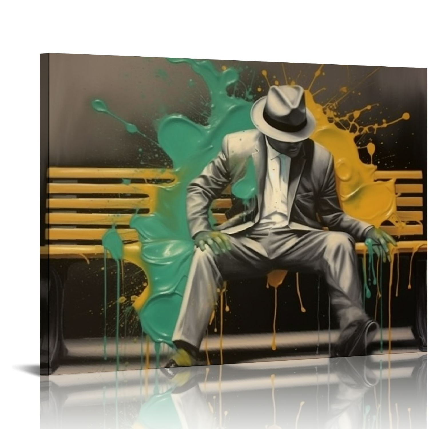 Nawypu Faceless Man Music Abstract Color Kre8 Beautiful Melody Canvas ...