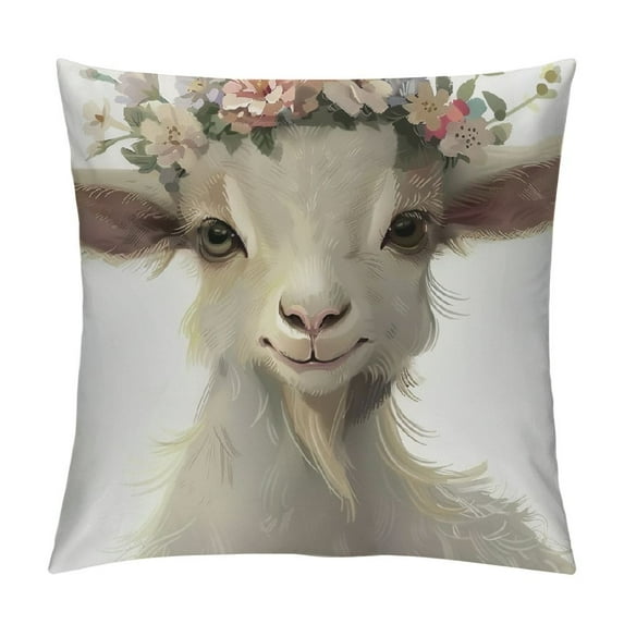 Nawypu Farm Animals Nursery Decor Goat Farm Horse Pillow Cases, Gorgeous Throw Pillow Case with Invisible Zipper Couch Pillow Cases for Home, Chair