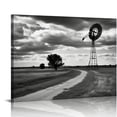thumbnail image 1 of Nawypu  Farmhouse Landscape Picture Wall Decor Black and White Countryside Windmill Barn Picture Wall Art Canvas Prints Framed Art, 1 of 4