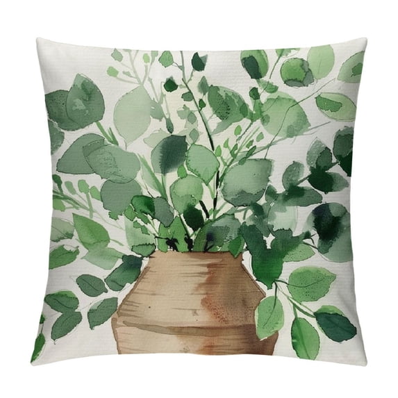 Nawypu Farmhouse Spring Throw Pillow Covers Eucalyptus Leaves Bless Our Home Sweet Home Greenery Truck Outdoor Decorations Decorative Throw Pillows Cases for Home Couch Decor White
