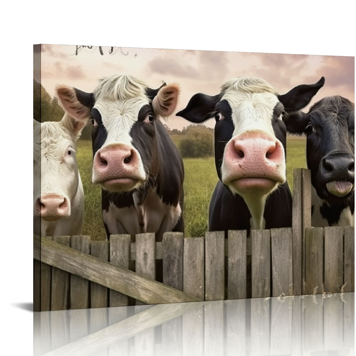 Autumn Farmhouse Wall Art Set. Farm Animals on the Field