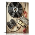 thumbnail image 1 of Nawypu  Film and Camera Canvas Wall Decor Filmmaking Concept Scene Clapper Picture Modern Home Art Home Movie Theater Media Room Bar Pub Stretched and Framed Ready to Hang, 1 of 4