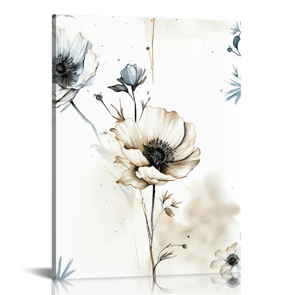 Nawypu Floral Canvas Wall Art Pictures for Wall, Flowers Canvas ...