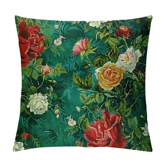 Nawypu Floral Decorative Throw Pillow Cover,Flowers Cushion Cases Pillow Home Decor for Christmas