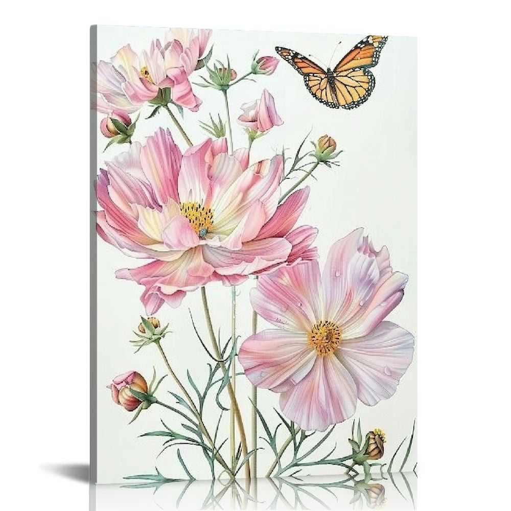 Nawypu Flower Canvas Wall Art-Colorful Floral Picture for Bedroom ...