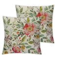 thumbnail image 1 of Nawypu  Flower Decorative Throw Pillow Cover Luxurious Peony Flower Pillow Case Square Cushion Cover for Sofa Couch Home Car Bedroom Living Room 2pcs" Yellow Red 12x12in, 1 of 6