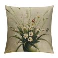 thumbnail image 1 of Awypu  Flower Trow Pillow Covers 18x18 Inch Spring Wildflower Decorative Pillow Covers Farmhouse Sage Green Plant Floral Rustic Cushion Cases for Outdoor Couch Sofa Home Decor, 1 of 5