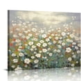 thumbnail image 1 of Nawypu Flower Wall Art Canvas Decor: Bedroom Living Room Modern White Floral Painted Painting Abstract Gold Foil Botanical Picture Heavy Textured Vintage Nature Wildflower Print Artwork, 1 of 4