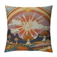 thumbnail image 1 of Nawypu Flowers Clouds Sun Rainbow Boho Throw Pillow Covers Pillow Cover Throw Pillow Cases Double Sided Plush Pillow Covers Decorative Throw Pillows Covers for Couch Living Room Bedroom, 1 of 5