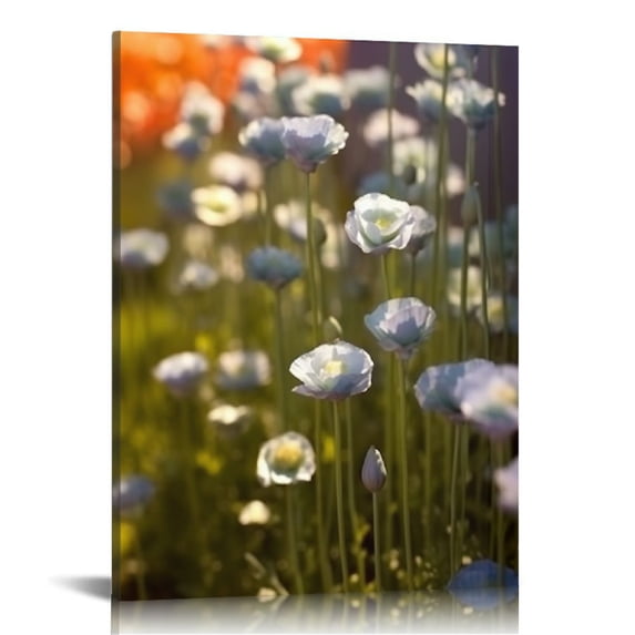 Nawypu Flowers in The Street in Seoul, South Korea Print On Canvas Wall Artwork Modern Photography Home Decor Unique Pattern Stretched and Framed 16x20 inch
