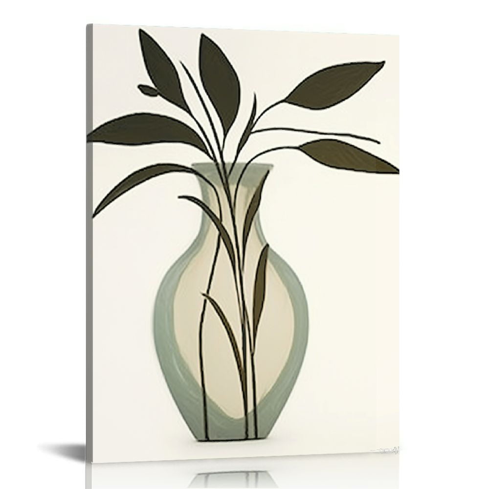 Nawypu Framed Boho Sage Green Wall Art Set Decor with Geometric Line ...